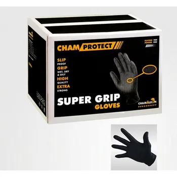 Pracovní rukavice Chamaleon FT48901 | Pracovní rukavice NITRIL černé obouruční velikost M (8) - balení 80 ks