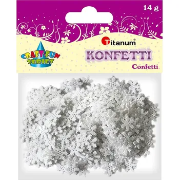 Konfeta Konfety, vločky, BÍLÉ, 10mm, 14g/bal.