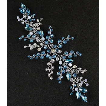 Souprava šperků B-TOP Modrá krystalová ozdoba do vlasů