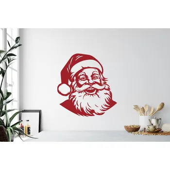 Samolepící dekorace Lepy.cz Samolepka na zeď Santa Claus Velikost (šířka x výška): 30x32cm, Barevná varianta: Tyrkysová modrá