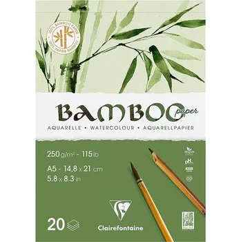 Blok CLAIREFONTAINE Aquarelle Bamboo, A5, 250g, 20 listů