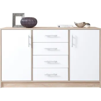 Komoda Nábytek PEGAS s.r.o. Komoda SMART SRK1 velká, dub sonoma + bílá lux