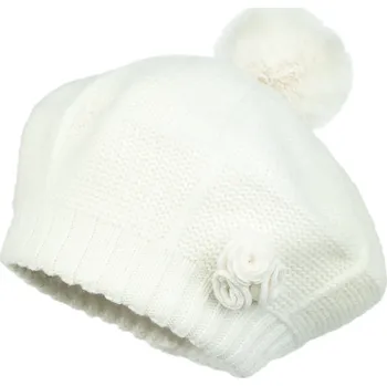 Kojenecká čepice JAMIKS Dětský baret MIKAELA bílý Velikost: 52