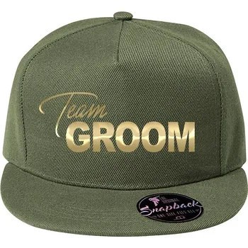 Kšiltovka Pánská snapback kšiltovka Team groom, Barva Khaki, Velikost 20,5×11 cm , Canvas Kšiltovka snapback Bezvatriko.cz 2119