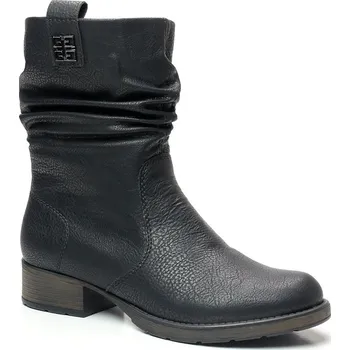 Dámské kozačky RIEKER Z9583-00 black, dámské polokozačky vel.36