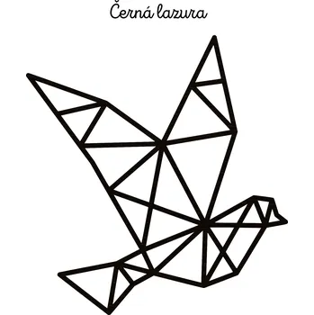 Obraz WoodenPuzzle.cz Dřevěná dekorace - Pták Barva: Černá lazura