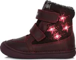 D.D.step dětská zimní obuv blikající W078 320M malina, velikost 31