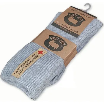 Dámské termo ponožky Ovčí věci Ponožky z ovčí vlny MEDICÍNSKÉ celoroční, šedé, 2páry Ponožky: 35 - 38