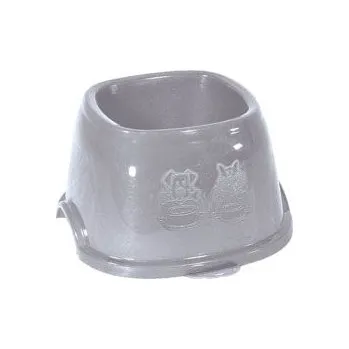 Miska pro psa Miska plast protiskluz pro kokršpaněle 0,7l šedá Zolux