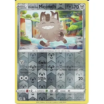 Společenská hra Pokémon karta Galarian Meowth 180/264 Reverse Holo - Fusion Strike