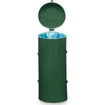 Odpadková nádoba z oceli, plastové víko, 120 litrů, mechově zelená