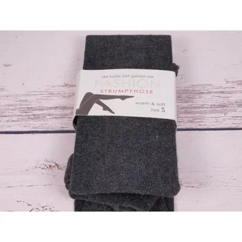 Dámské punčochy CNB BERLIN Teplejší punčocháče DE 89303 tmavošedé se vzorkem Velikost silonek: S