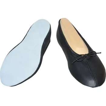 Dámská sálová obuv Taneční cvičky kůže Iris - podešev kůže - černé - 34