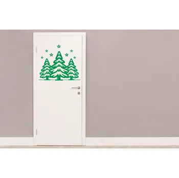 Samolepící dekorace Lepy.cz Samolepka na zeď Stromy - Vánoce Velikost (šířka x výška): 30x25cm, Barevná varianta: Nugátová hnědá