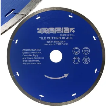 Řezný kotouč Kotouč řezný diamantový 200x1.6x25.4mm RAPID