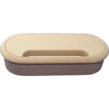 kabelová chránička Interex design Dřevěná kabelová průchodka OVAL 150 / Buk surový