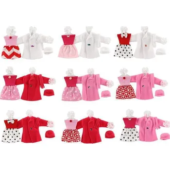 Panenka Šaty/Oblečky - šaty, kabátek a čepice na panenky