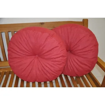 Podsedák Nábytek PEGAS Polštář kulatý velký vínový set 2 kusy