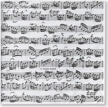 Papírový kapesník Vienna World Papírové ubrousky - Noty (33x33)