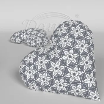 Polštář Dante Polštářek Šedé srdce - 40 x 36 cm