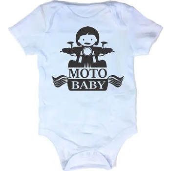 Dětské body - Moto baby, Barva látky bílá, Střih Dětský, Velikost 18-24 měsiců (86-93cm)