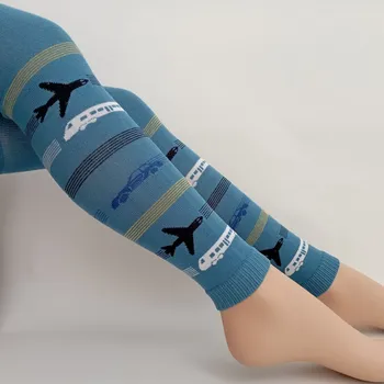 Chlapecké punčochové legíny TREPON Cestovatel, petrolejové (dětské bavlněné legíny se vzorem)