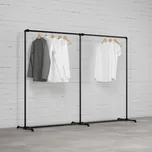 Walteco FREJA II DOUBLE - Stojan na šaty Rusticline, volně stojící, 2200x1580mm
