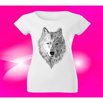Dámské tričko Dámské tričko s vlkem II L (vlk vlci II)