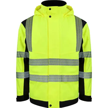 Pánská softshellová bunda Korntex Copenhagen Softshellová reflexní bunda KX812 Signal Yellow-Black 3XL
