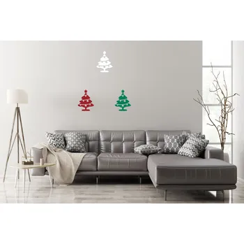 Samolepící dekorace Lepy.cz Samolepka na zeď/okno Vánoční stromky Barevná varianta: Světle žlutá