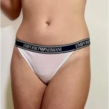 Kalhotky Dámská tanga Emporio Armani 164522 2R227 bavlna bílá M