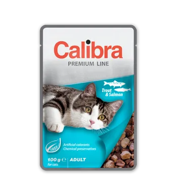 Krmivo pro kočku Calibra Cat kapsa Premium Adult Trout & Salmon 100g
