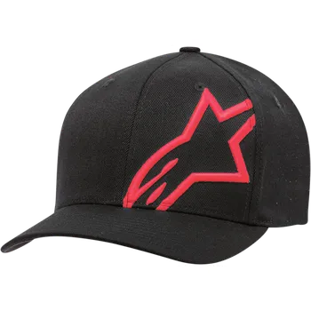 Kšiltovka Pánská kšiltovka s prohnutým kšiltem ALPINESTARS HAT CORP SHFT 2 barva černá/červená, velikost L/XL