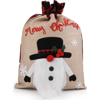 Vánoce Vánoční / mikulášský pytel 38x55 cm imitace juty
