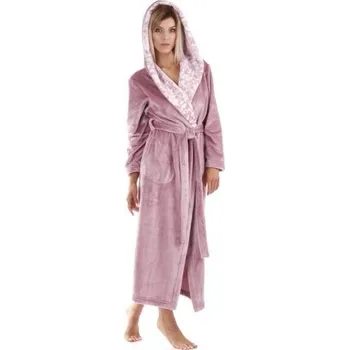 Dámský župan Dámský dlouhý župan s kapucí Vestis Flora 3956 mist 4353 - vřes S