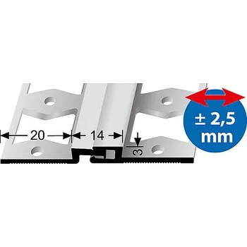 Stavební profil Dilatační profil pro krytiny do 3 mm (šroubovací) | Küberit 317 G Sahara F9