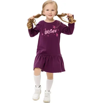 Dívčí šaty Dívčí šaty Unicorn - fialová 110