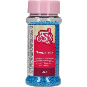 Jedlá dekorace na dort FunCakes Nonpareils - perličky modré 80g