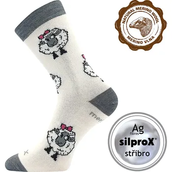 Pánské ponožky BOMA & LONKA Dětské ponožky Vlněnka Bílá Velikost: 30/34