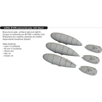 Plastikový model Eduard 1/48 Bf 109K external fuel tanks (EDUARD)