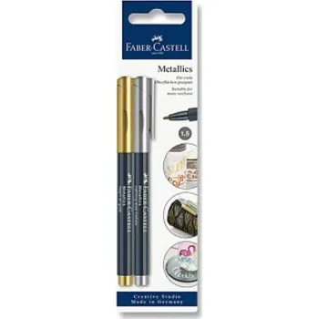 Faber-Castell Popisovače Faber Castell Metallics 1,5mm, DUO zlatý, stříbrný