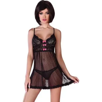 Dámské erotické prádlo Dámská erotická košilka Livia Corsetti Coronilla černé S/M