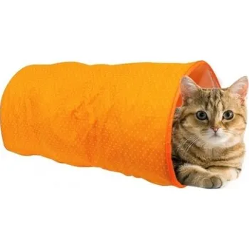 Hračka pro kočku Samohýl Tunel prolézací pro kočku Oranžový 50x25x25 cm