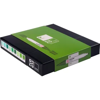 ROYAL TALENS Pigmentové fixy PANTONE Duo Tip, 9ks Green