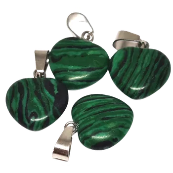 Přívěsek Malachitové srdíčko malý přívěsek (syntetický malachit)