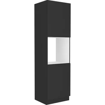 Kuchyňská linka Vysoká potravinová skříň na troubu 60 DP-210 2F Siena černá matná