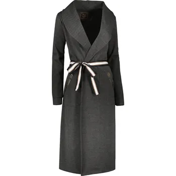 Dámská mikina Dámská dlouhá mikina KIXMI ROSAMUNDA TMAVĚ ŠEDÁ MELANGE L