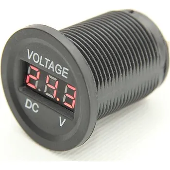 RC vybavení Voltmetr vestavný černý 9-30V s LED