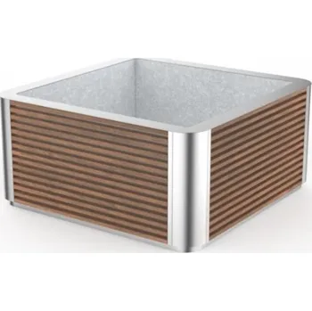 Květináč HTI TRAPO Květináč DTR003.01 Materiál konstrukce: ocel, Povrchová úprava: komaxit dle RAL, Typ použitého obložení: ash