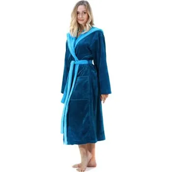 Dámský župan Unisex župan Vestis Tampa DUO 3959 modrý 6330 - tyrkysová L